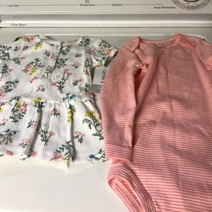 Carters dress with bodysuit new with tags
