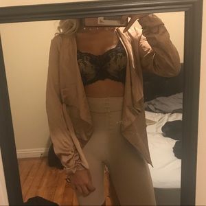 Champagne fashionnova brand new satin duster