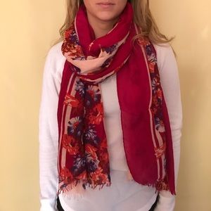 Floral fall scarf