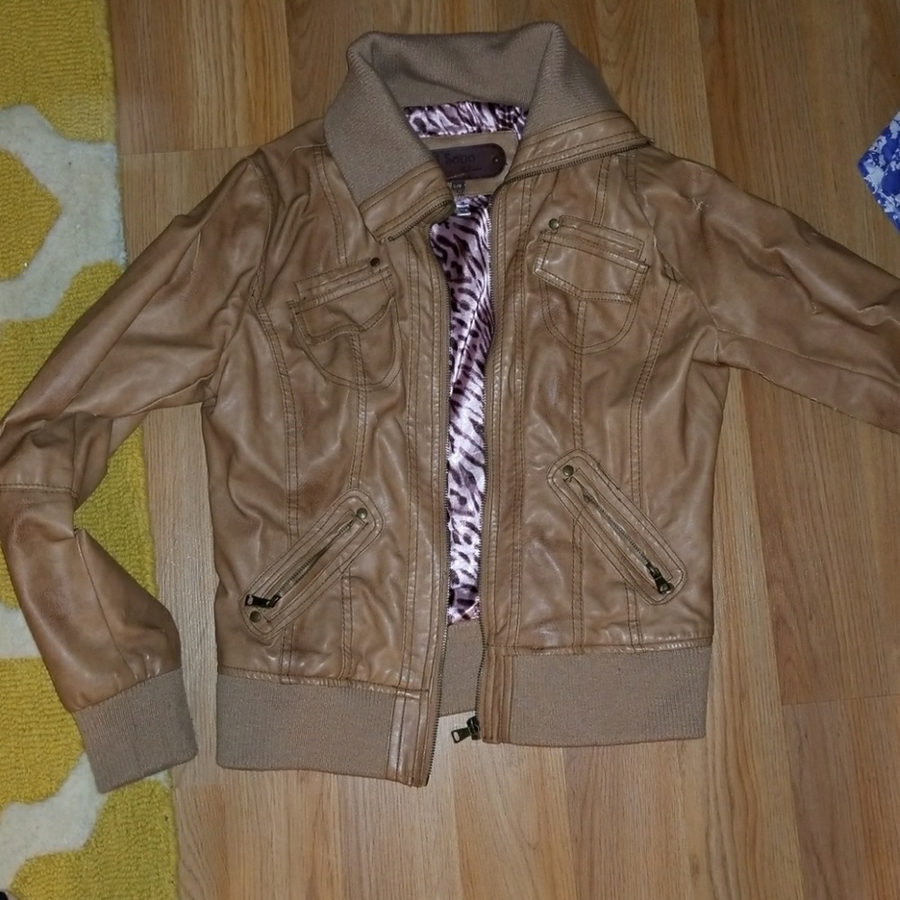 Donating Monday-Tan moto jacket