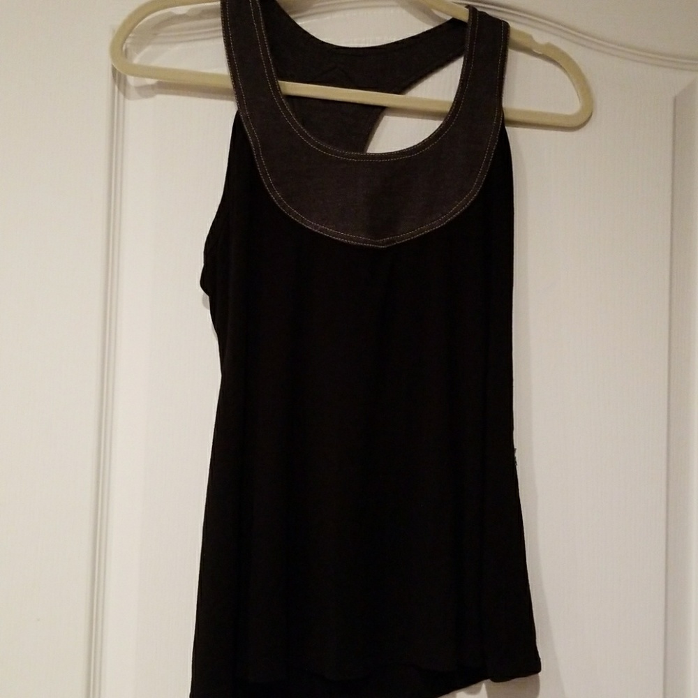 Kira Denim and Black top size M
