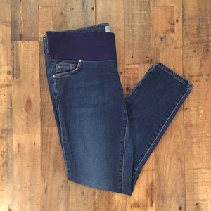 TOPSHOP 'Leigh' Blue Moto Maternity Jeans - Size 8