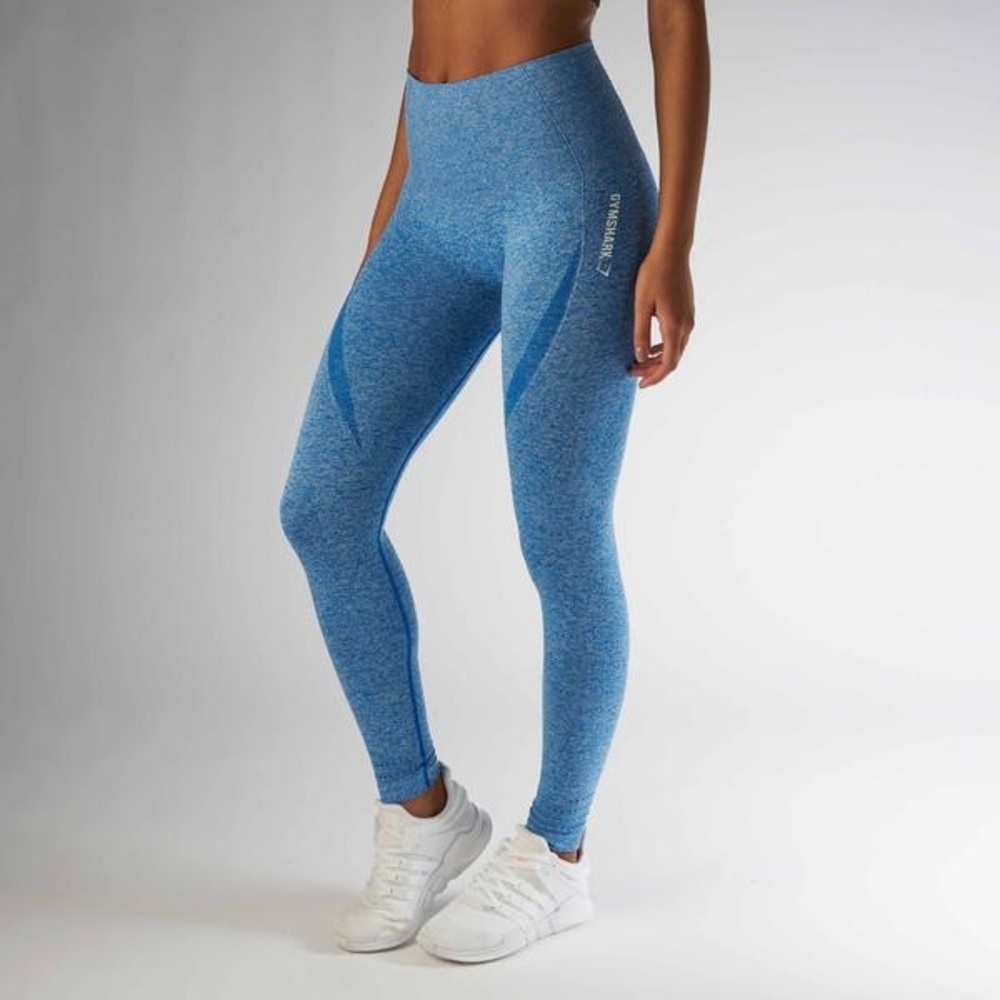 Blue high waisted seamless leggings