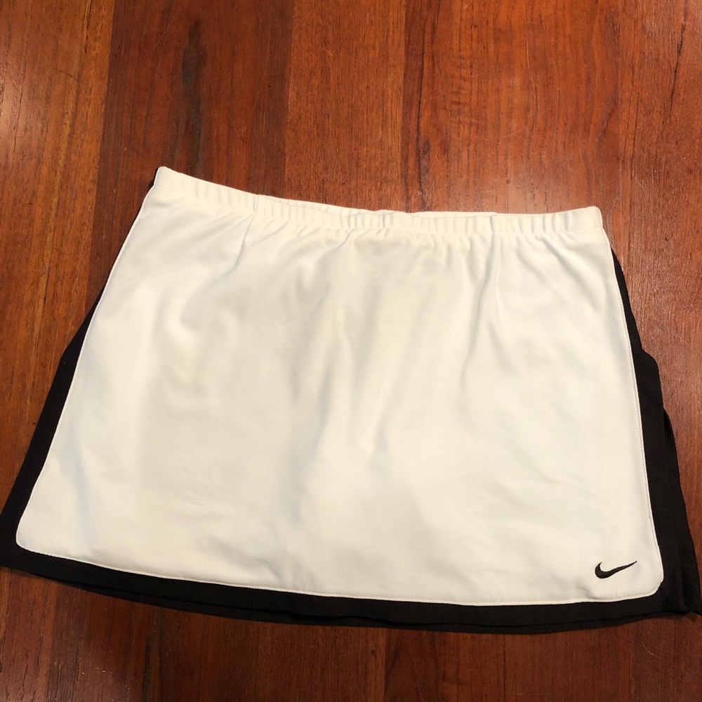 White Nike tennis skirt.