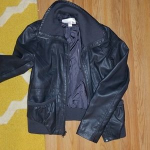 Donating Monday-Charcoal gray moto jacket