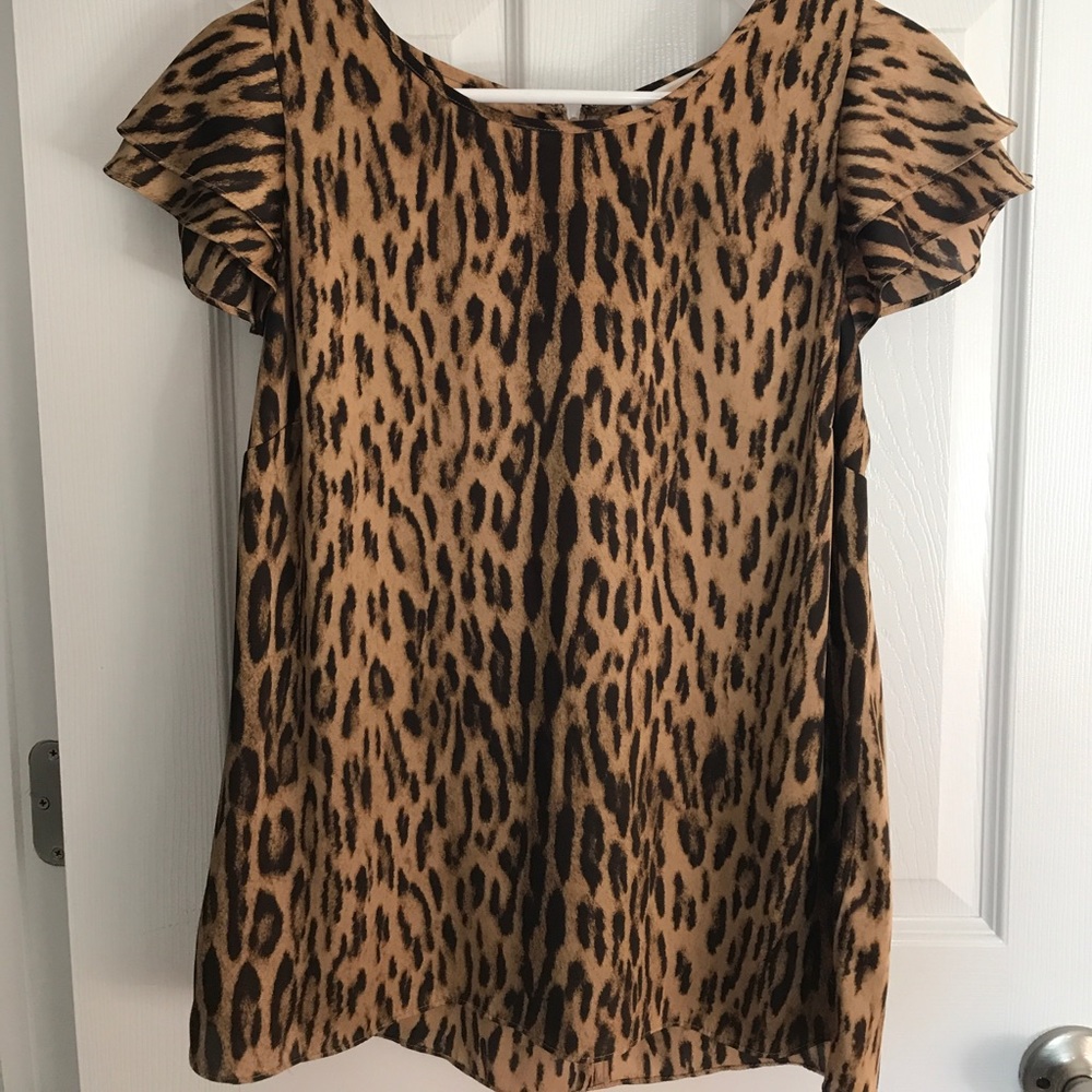 NWOT Michael Kors leopard print top