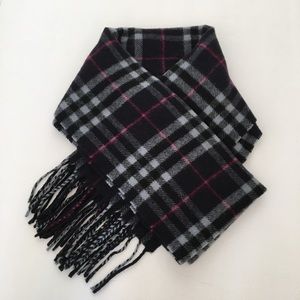 100% Wool Plaid Scarf Made in Italy