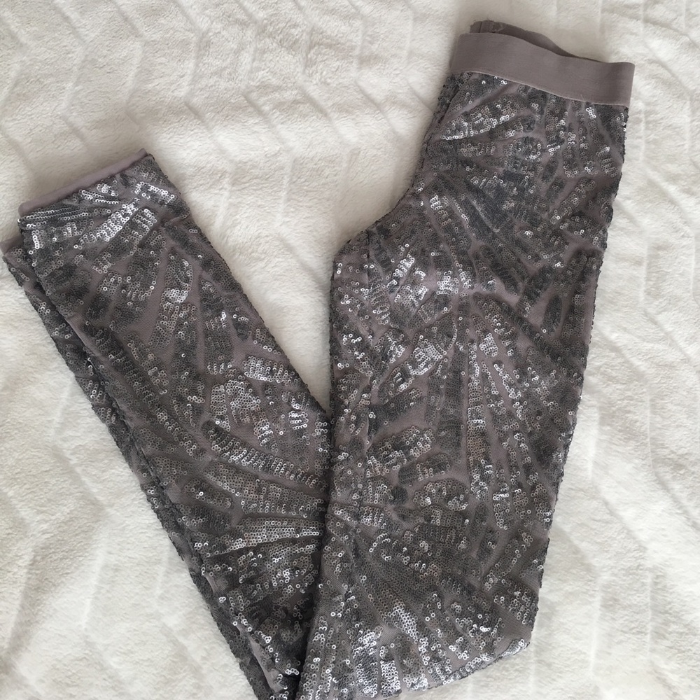 BCBGMAXAZRIA sequin leggings XS
