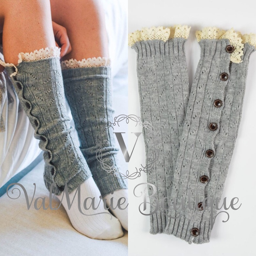 📍LAST 1- Grey leg warmers - big stocking stuffer - Picture 2 of 2