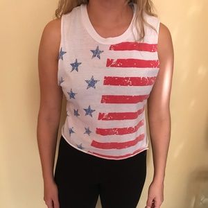 American flag tank top