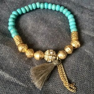 Genuine Turquoise Tassel Bracelet