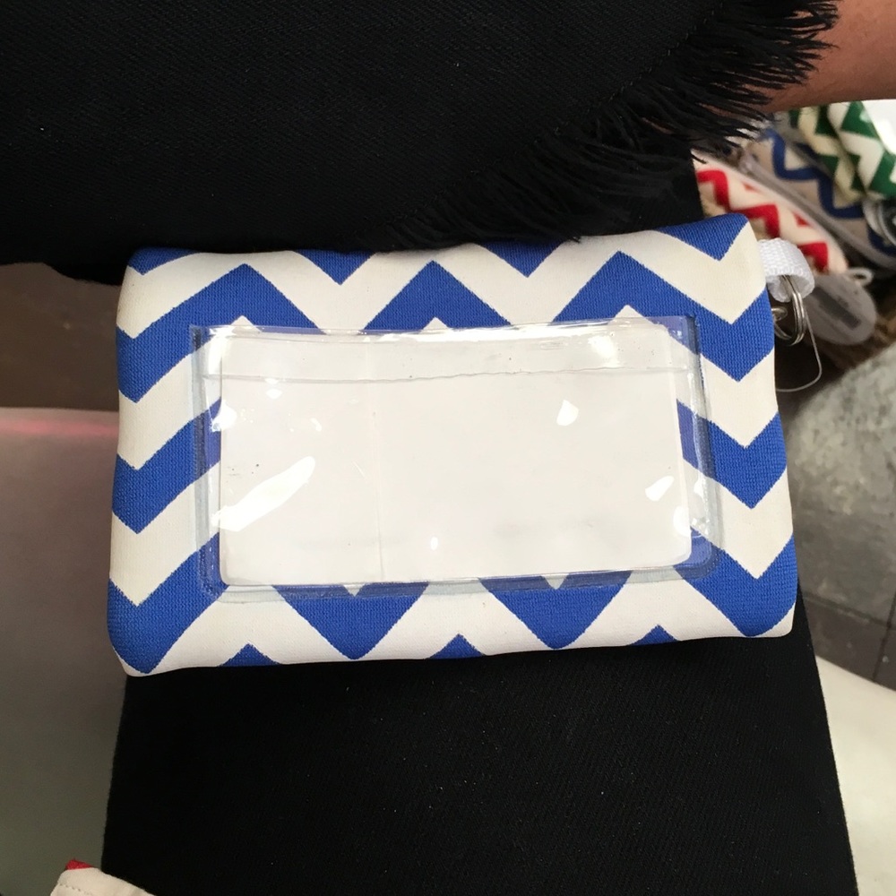 Blue chevron wallet