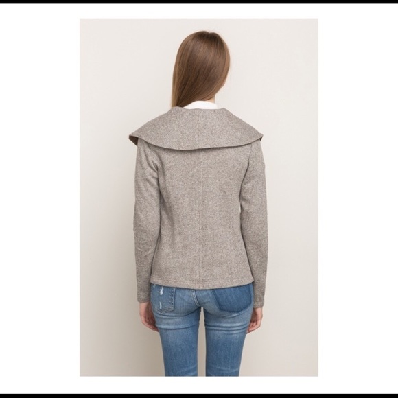 Unbalanced Collar Terry Jacket - Picture 6 of 7