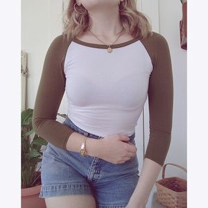 Cropped Baseball Tee