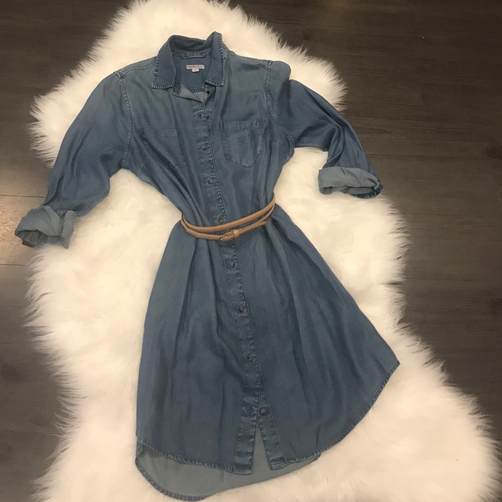 NWOT Chambray button down dress