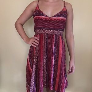 Hollister pink patterned dress