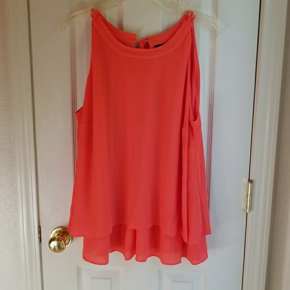 NWT HOT CORAL TANK STYLE BLOUSE