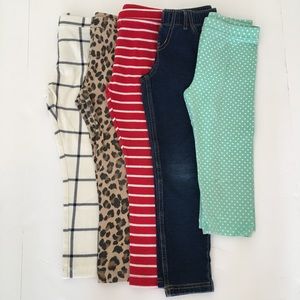 Bundle of 5 leggings size 4T