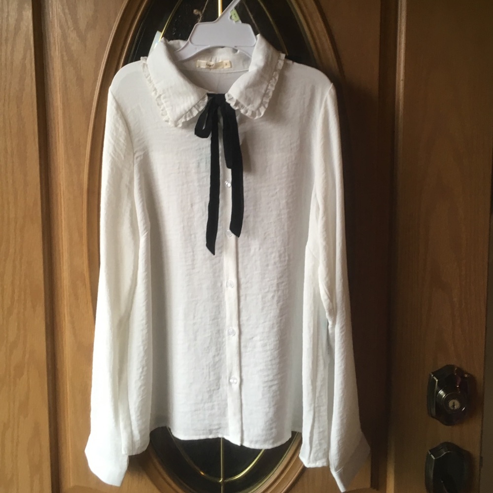Stitch Fix Romana Tie Neck Blouse