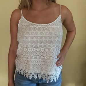 H&M Divided White Lace Shirt