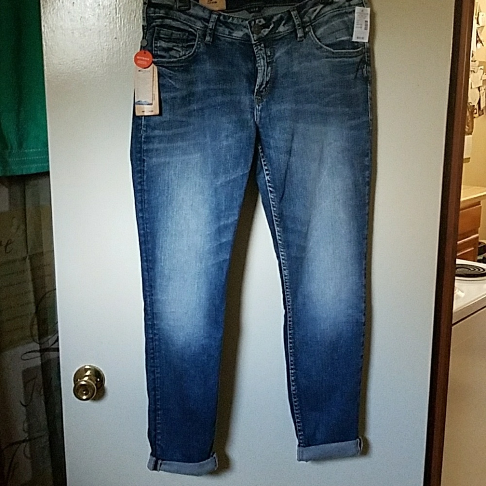 Silver boyfriend jeans