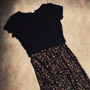 Vintage Floral Maxi Skirt