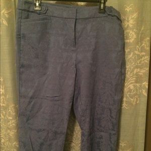 Loft damask cropped dress pants