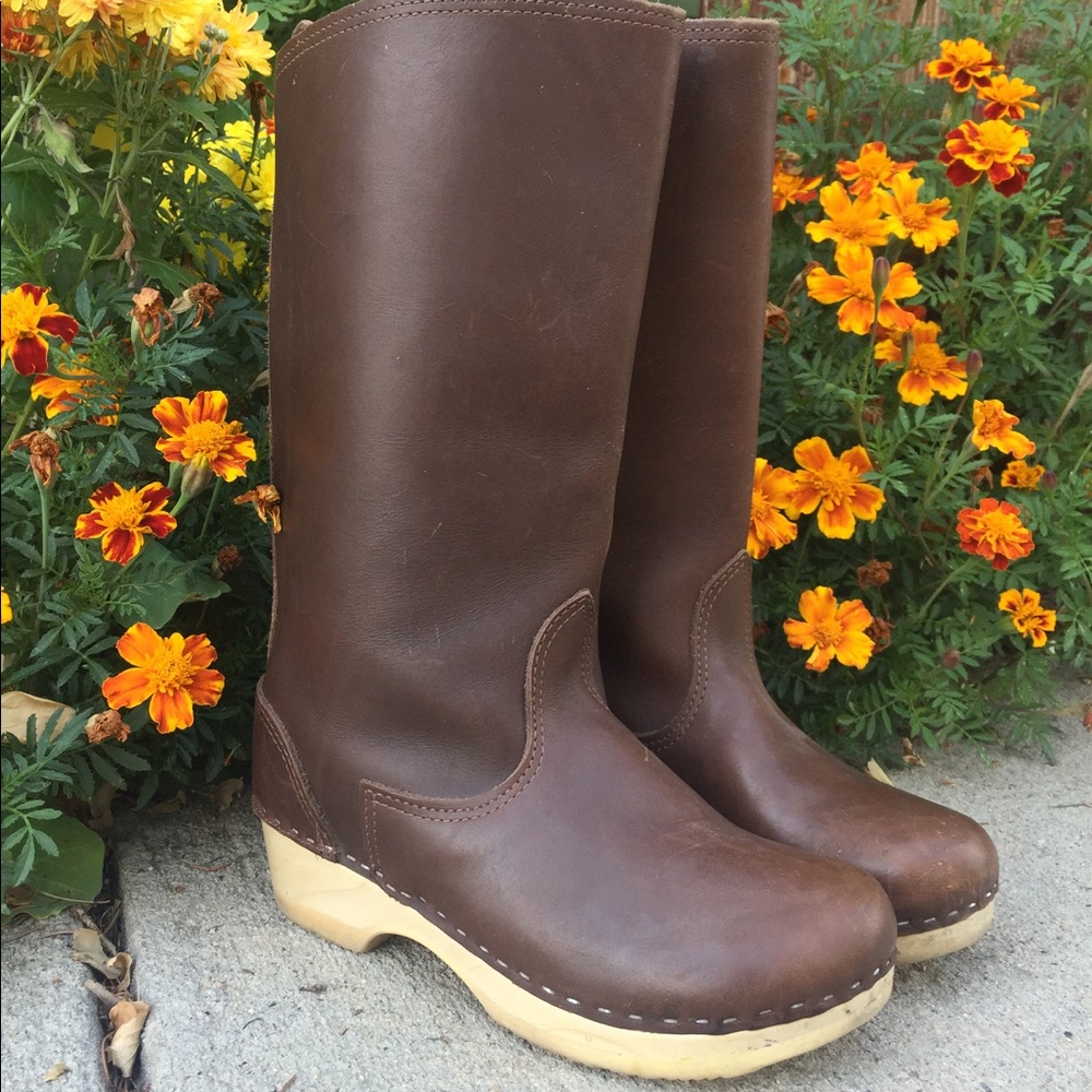 Sven Wooden Clog Boots