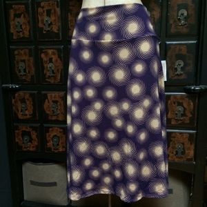 Swirling purple print Lularoe Azure circle skirt