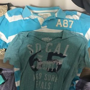 XXL men's Aeropostale polo & tee