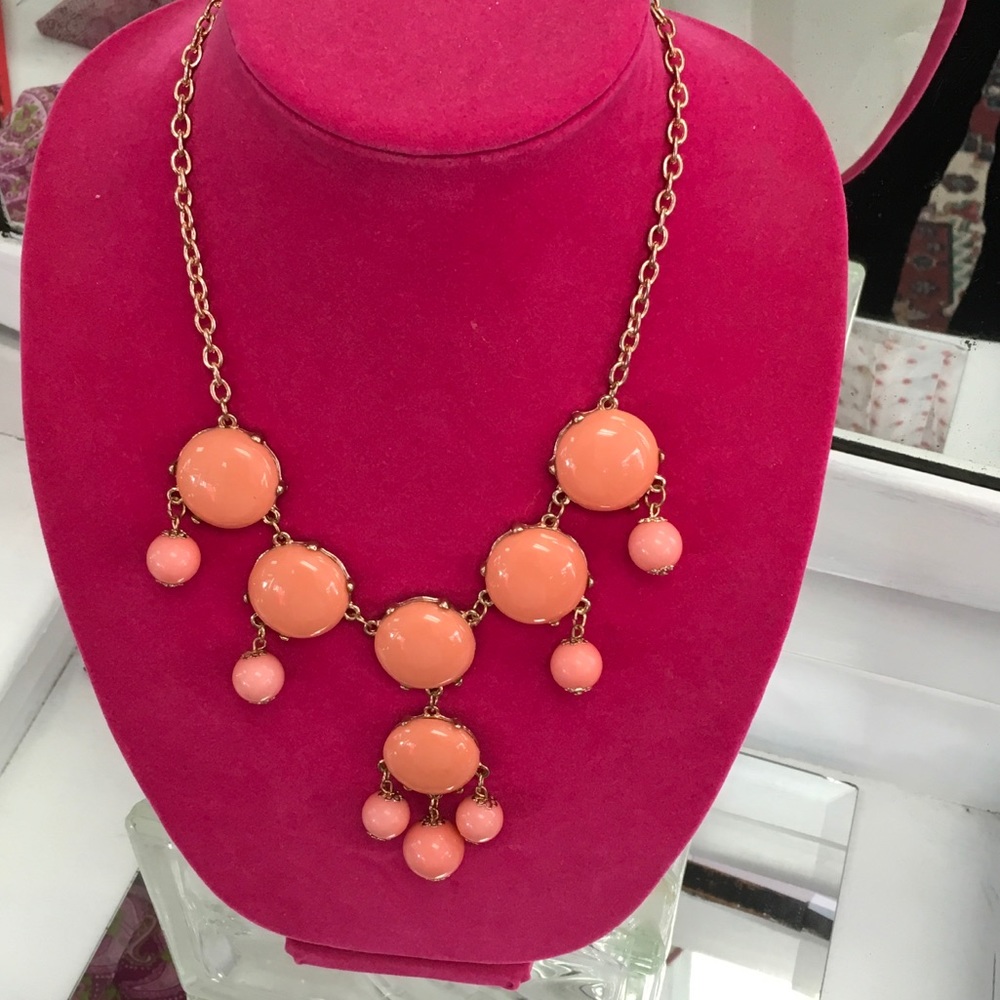 Peach orange bubble necklace
