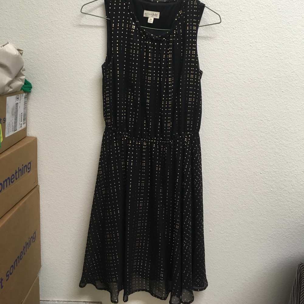 Black and gold dress