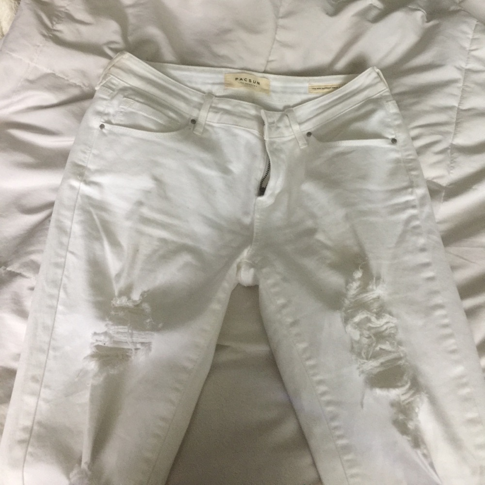 White Distressed Jeans