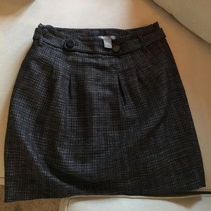 Ann Taylor black and white tweed skirt