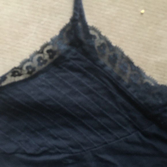 Black Lace Trimmed Tank Top - Picture 2 of 4