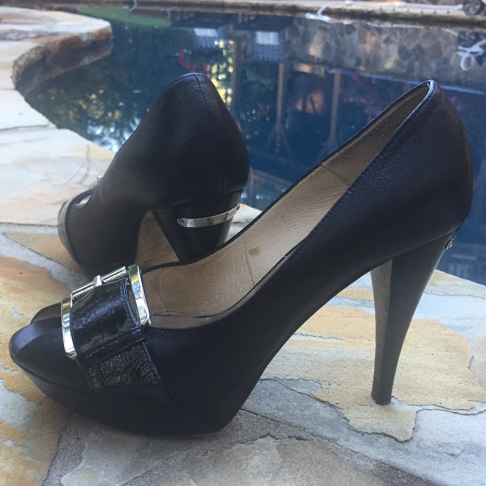 michael kors peep toe heels