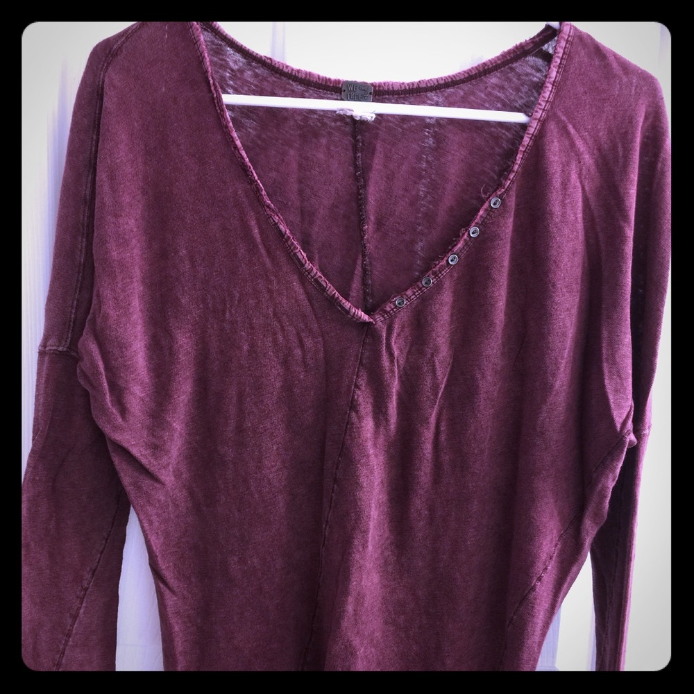 Free People Distressed Henley