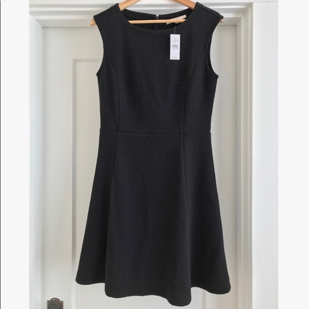 Brand New with Tags Loft Black Cocktail Dress S4