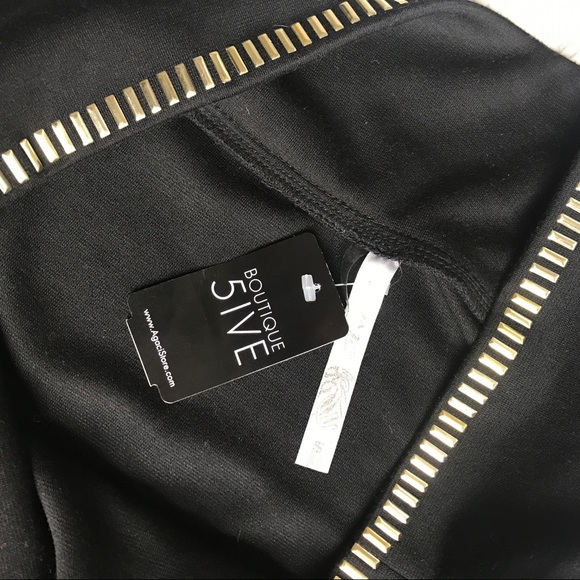 ✨ NWT Black & Gold Off the Shoulder Dress - Picture 4 of 7