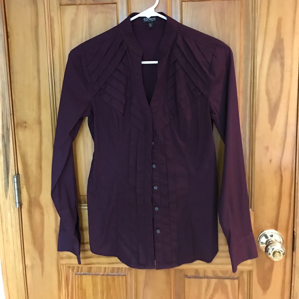 Express purple button up dress shirt.