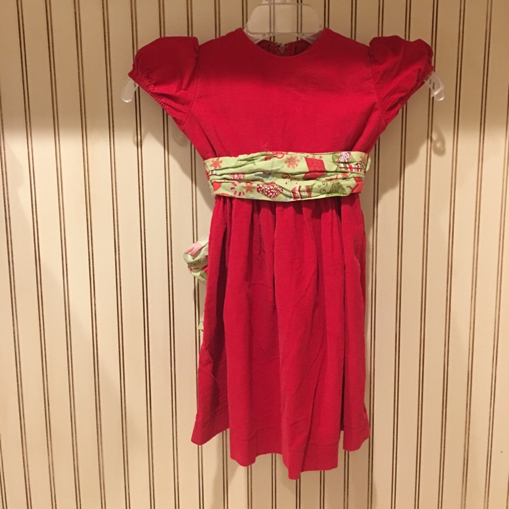 Custom made Girls Christmas Dress - size4