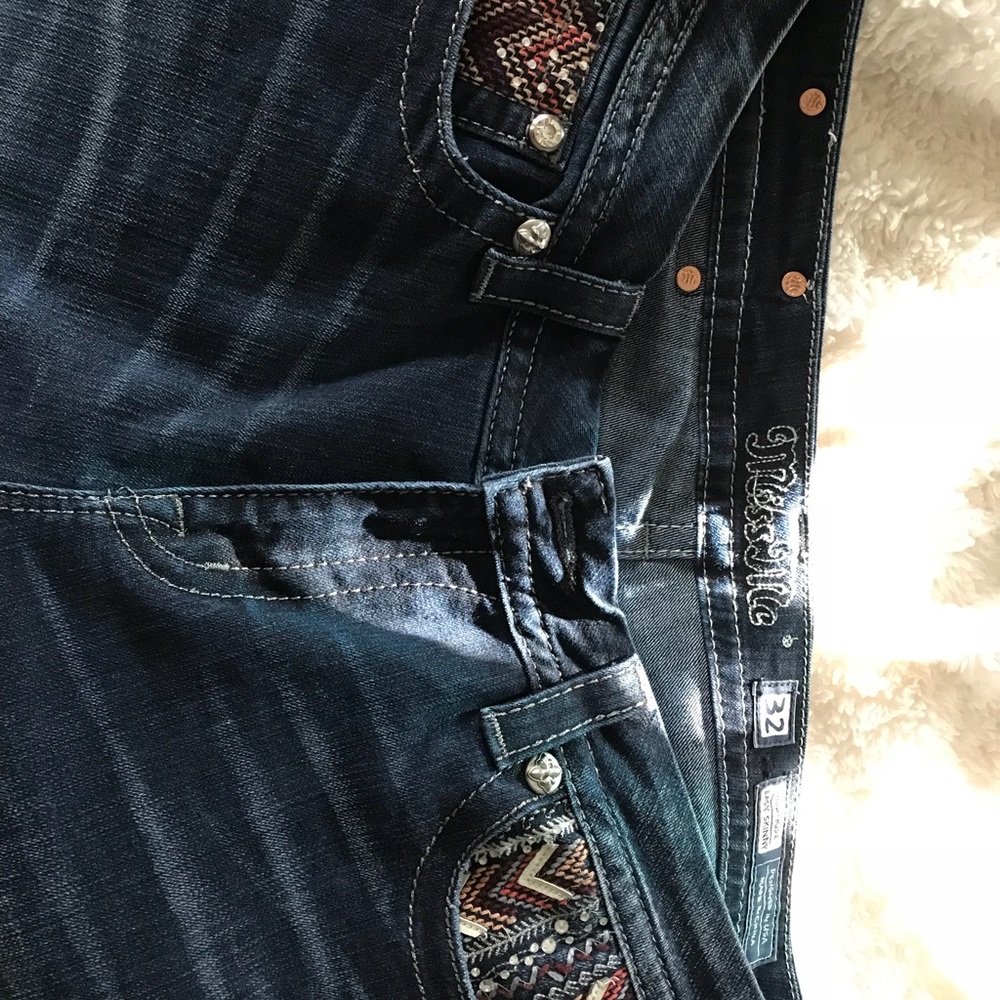 Aztec rhinestone pocket jeans by Miss Me