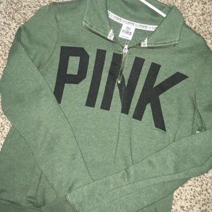 Victoria’s Secret green half zip sweater