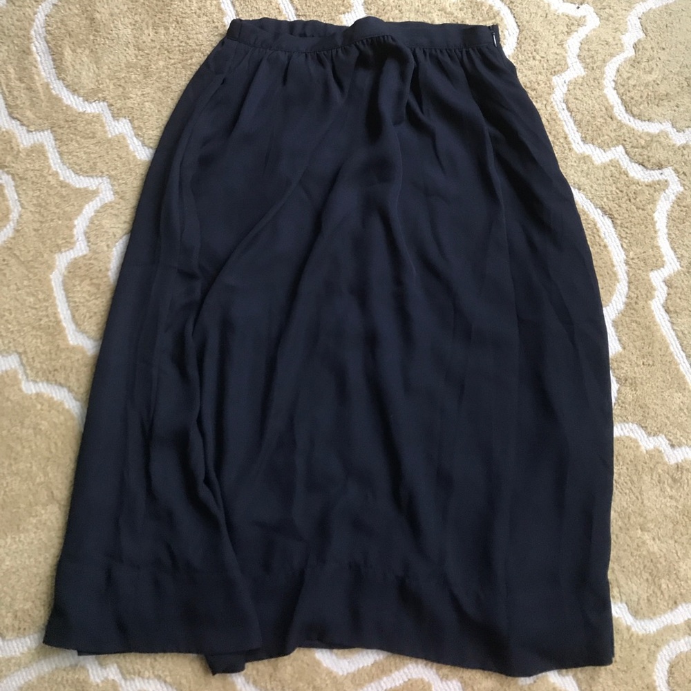Philosophy Navy Midi Skirt