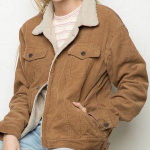 Brandy Melville Fur Corduroy Jacket
