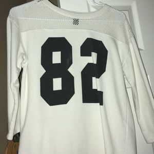 White 82 white shirt with holes