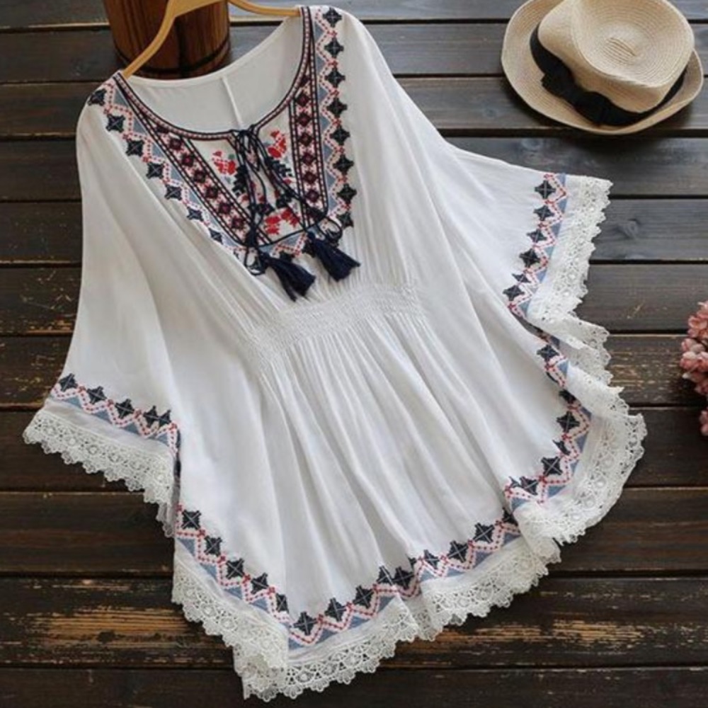White boho tunic