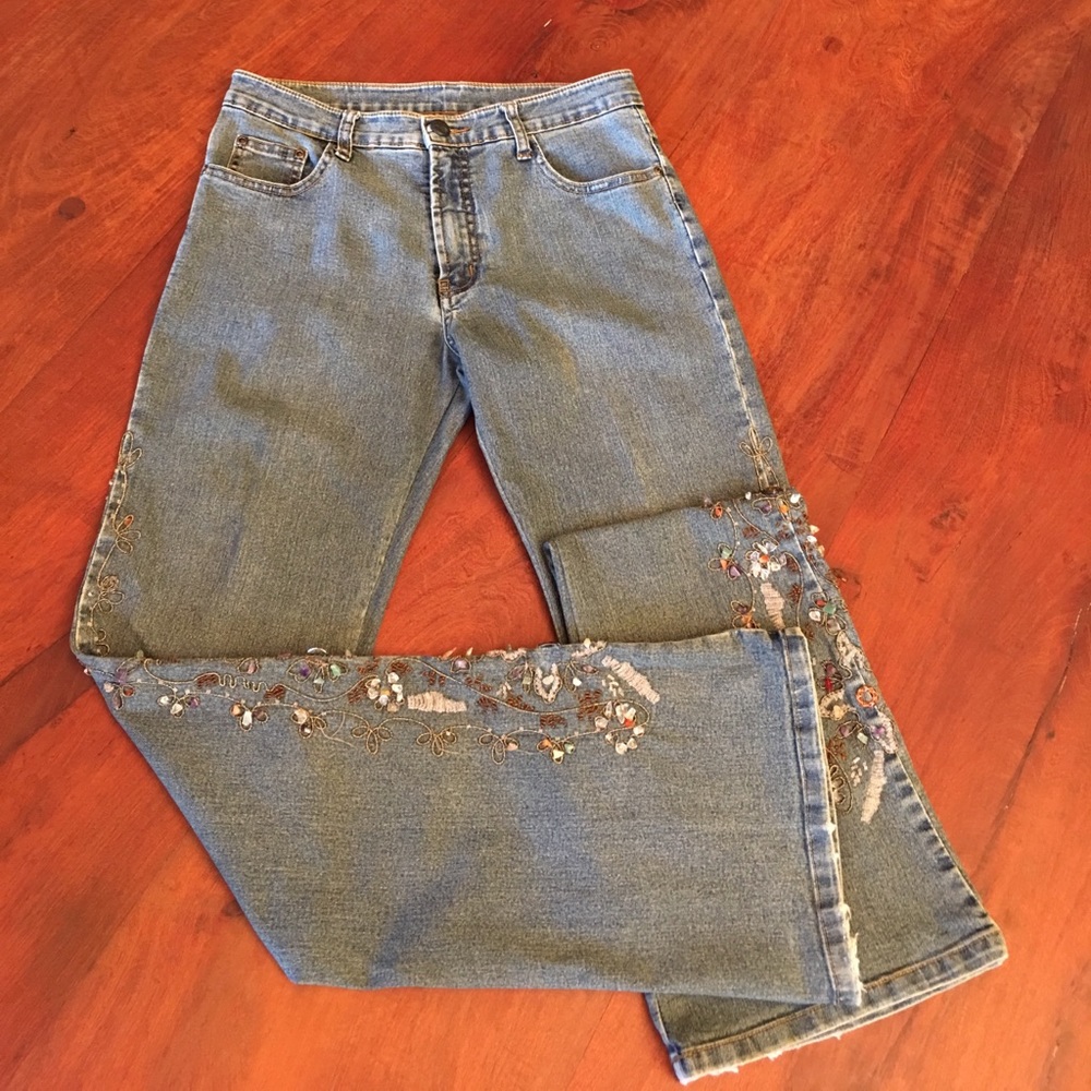 Beautiful AZI Jeans with Stones & Embroidery