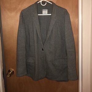 Gray Cotton Blazer