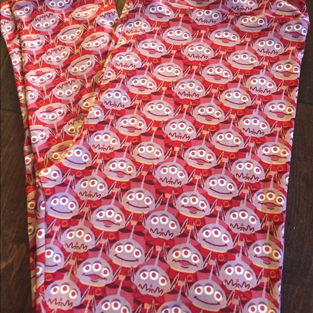 Lularoe Toy Story Disney TC2 Leggings aliens